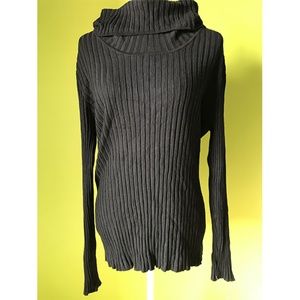 Apt. 9 Cowl Turtle Neck Ribbed Knit Sweater L